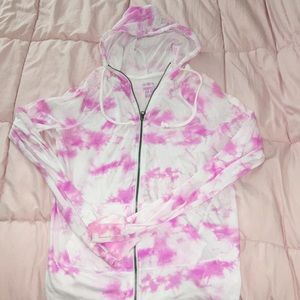 Lightweight tie dye full zip